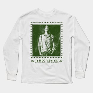 James Taylor / Retro 70s Style Fan Art Design Long Sleeve T-Shirt